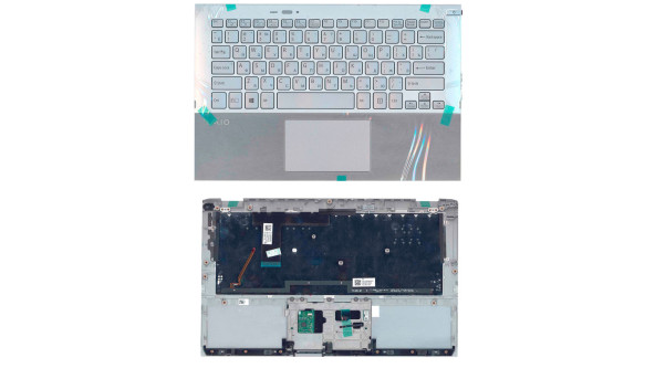Клавіатура для ноутбука Sony Vaio (SVP11) Silver, (Silver TopCase), RU