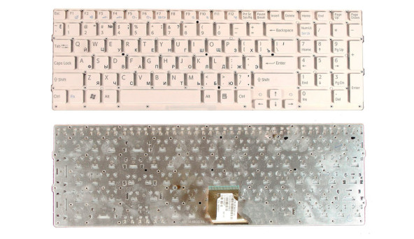 Клавіатура для ноутбука Sony Vaio (VPC-CB, VPCCB, VPCCB3S1R, VPCCB2S1R) White, (No Frame), RU