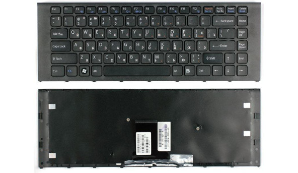Клавіатура для ноутбука Sony Vaio (VPC-EA) Black, (Black Frame) RU