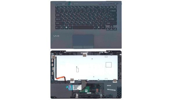 Клавіатура для ноутбука Sony Vaio (VPC-SB) Black, (Gray TopCase), RU