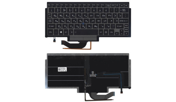 Клавіатура для ноутбука Toshiba Portege (Z10t) Black, (Silver Frame) з вказівником (Point Stick) UA