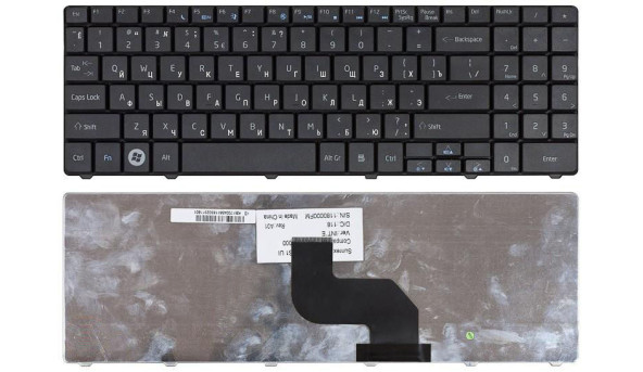 Кдавіатура для ноутбука Acer Aspire (5334, 5516, 5517, 5532, 5534, 5541, 5732) eMachines (E430, E525, E527, E625, E627, E628, E630, E725, G525, G625, G627) Black, RU - 570592