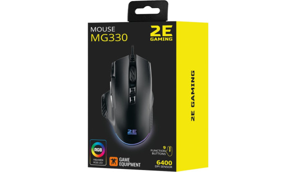 Мишка 2E Gaming MG330 ігрова RGB USB чорний - 570606