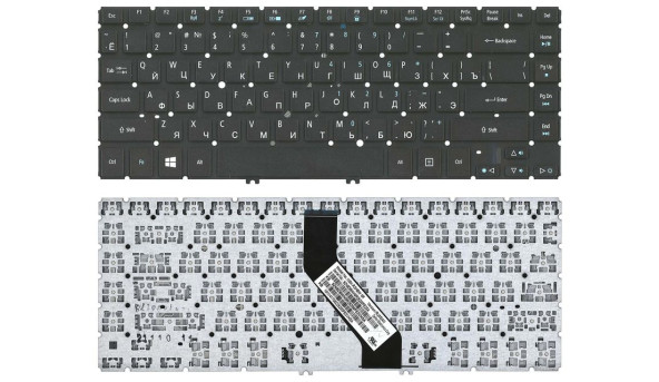 Клавиатура для ноутбука Acer Aspire V5-431, V5-431G, V5-431P, V5-431PG, V5-471, V5-471G, V5-471P с подсветкой (Light), Black, (No Frame) RU