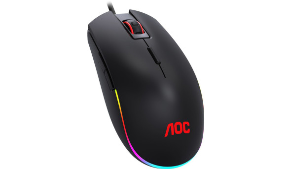 Мишка AOC GM500 ігрова, 5000dpi., 8кн., RGB PMW3325 чорна - 570618