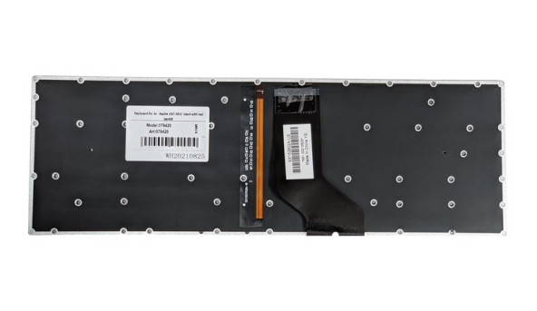 Клавіатура для ноутбука Acer Aspire VN7-593G Black, з червоною підсвіткою (Light Red), (No Frame), RU