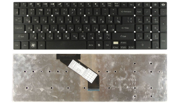 Клавиатура для ноутбука Acer Gateway (NV55) Black, (No Frame), RU (горизонтальный энтер)
