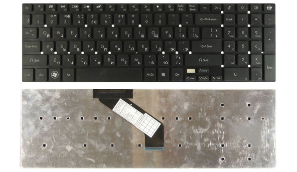Клавіатура для ноутбука Acer Gateway (NV55) Black, (No Frame), RU (горизонтальний ентер)