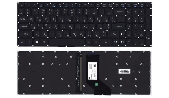 Клавиатура для ноутбука Acer Predator Helios 300 G3-571 с подсветкой (Light), Black, RU