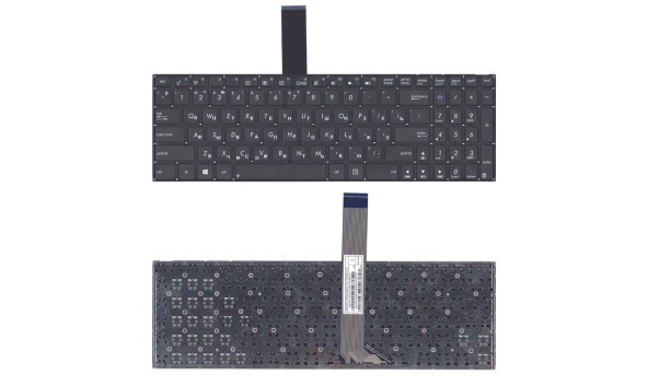 Клавіатура для ноутбука Asus (A56, A56C, A56CA, A56CB, A56CM, K56, K56C, K56CB, K56CM, K56CA, S56, S56C, S56A, S56CM) Black, (No Frame), RU (горизонтальний ентер)