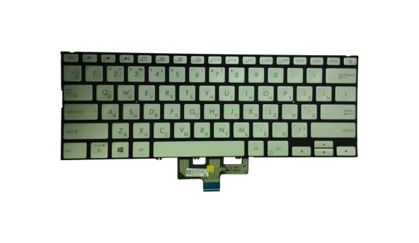 Клавіатура для ноутбука Asus ZenBook UX433FA з підсвіткою (Light), Silver, (No Frame) RU