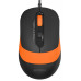 Мишка A4-Tech Fstyler FM10S, 4 кн., 1600 dpi, безшумна, USB,помаранчева