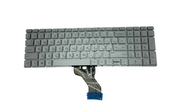 Клавіатура для ноутбука HP (15-dw0000) з підсвіткою (Light), Silver, (No Frame) RU