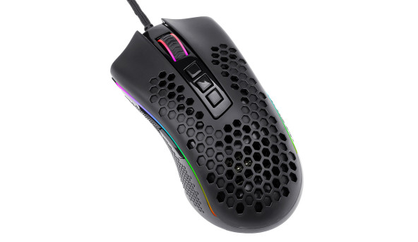 Мишка Redragon Storm M808 RGB Optical, ігрова, 12400dpi., 7кн., Ultralight чорна - 570899