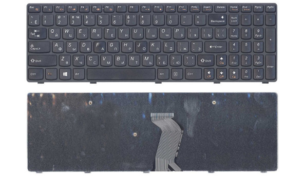 Клавиатура для ноутбука Lenovo IdeaPad (G500, G700), Black, (Black Frame) RU