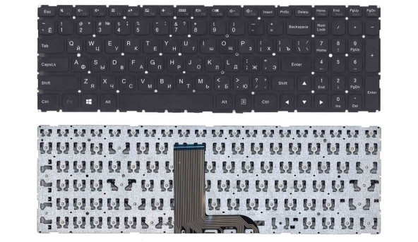 Клавиатура для ноутбука Lenovo Yoga (500-15) Black (No Frame) RU