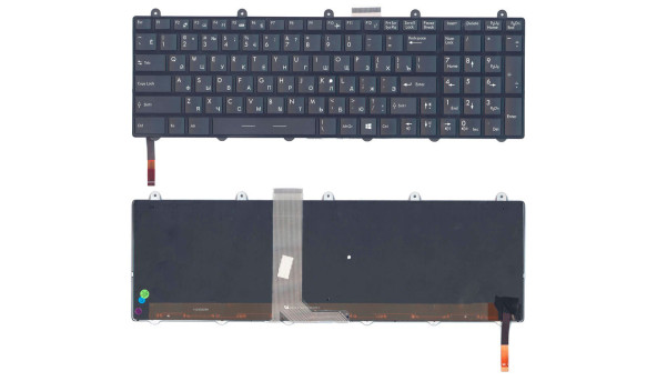 Клавиатура для ноутбука MSI (GE60, GE70, GT60, GP60, GT70, GP70) с подсветкой (Light) Black, (Black Frame) RU