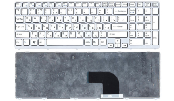 Кдавіатура для ноутбука Sony Vaio (SVE17) White, (White Frame) RU