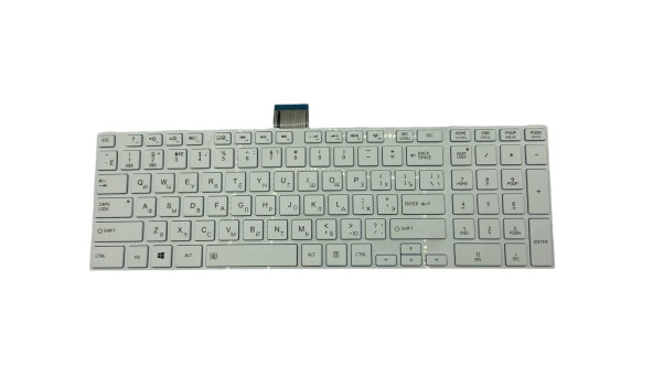 Клавіатура для ноутбука Toshiba Satellite (L850, L870) White, (White Frame) RU