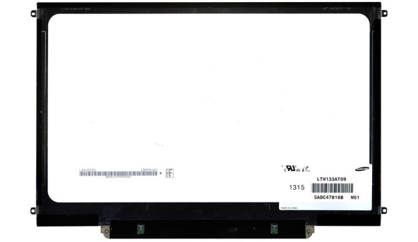 Матрица для ноутбука 13,3", Slim (тонкая), 30 pin (снизу справа), 1280x800, Светодиодная (LED), крепления слева\справа, глянцевая, SAMSUNG, LTN133AT09