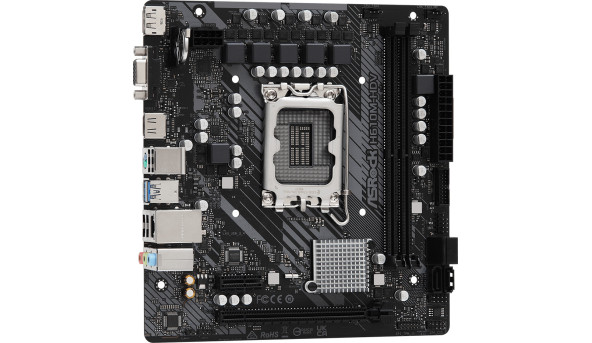 ASRock H610M-HDV (1700/H610, 2*DDR4, 1xPCIex16, HDMI/DVI/VGA, 4xSATAІІІ, GLan, 7.1ch, mATX) - 571169