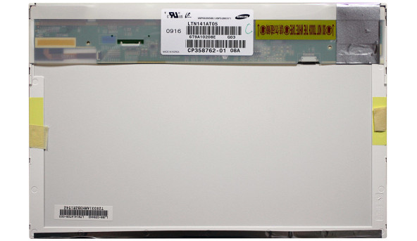 Матриця для ноутбука 14,1", Normal (стандарт), 40 pin (зверху зліва), 1280x800, Світлодіодна (LED), без кріплень, глянсова, Samsung, LTN141AT05