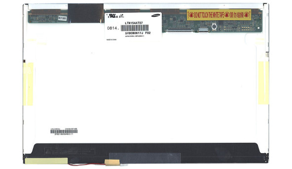 Матрица для ноутбука 15,4", Normal (стандарт), 30 pin (сверху справа), 1280x800, Ламповая (1 CCFL), без креплений, глянцевая, Samsung, LTN154AT07