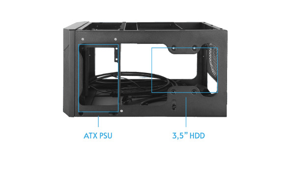Корпус Chieftec PRO CUBE MINI CN-01B-OP miniITX, без БЖ, Black - 571242