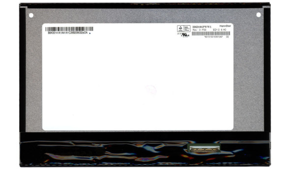 Матрица для планшета 10,1", Slim (тонкая), 40 pin (снизу справа), 1280x800, Светодиодная (LED), без креплений, глянцевая, HannStar, HSD101PWW1 F00