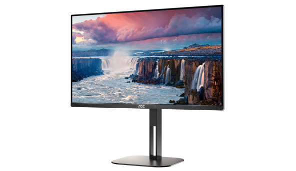 TFT 23.8" AOC 24V5C/BK, FHD, IPS,119% sRGB, 75Гц,1 мс, HDMI, DP, USB-C, USB-hub, Pivot, кол,чорний - 571635