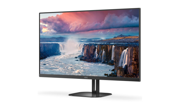 TFT 23.8" AOC 24V5CE/BK, IPS, 119% sRGB, 75Гц, 1 мс, HDMI, USB-C, USB-hub, кол, чорний - 571638