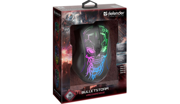 Мишка Defender Bulletstorm GM-928 ігрова, 7200dpi., 7кн. - 571712