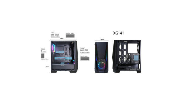Корпус Xilence XILENT BLAST ARGB X505.ARGB 2xUSB3.0, 2xARGB FAN 12cm, без БЖ ATX - 571775