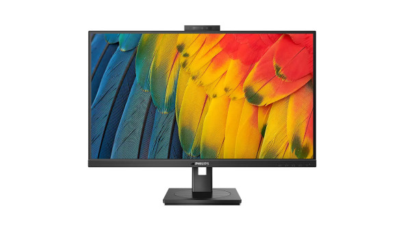 TFT 23.8" Philips 24B1U5301H, FHD, IPS, 75Гц, HDMI, DP, USB-C, RJ-45, USB-hub, webcam, HAS, Pivot