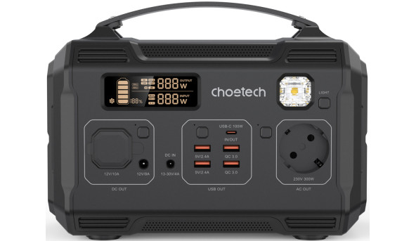 Зарядна станція Choetech BS002 300Вт (276Вт/г) QC 3.0, USB-C PD100 Вт