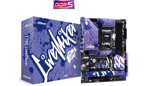 AsRock Z790 LIVEMIXER (1700/Z790, 4*DDR5, 3*PCIex16, HDMI/DP/eDP, 4xSATA, 6xM.2, 2.5Glan,7.1ch, ATX) - 572375