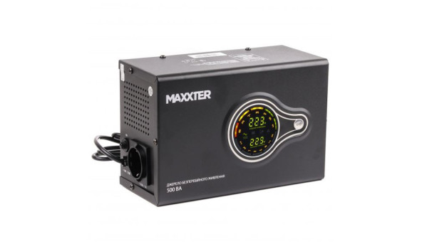 ДБЖ Maxxter MX-HI-PSW500-01, тривалої дії, 500 ВА (300 Вт). без АКБ