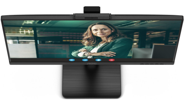 TFT 23.8" AOC 24P3QW, IPS, 75Hz, 2хHDMI, DP, USB-hub, webcam, HAS, Pivot, колонки, чорний - 572486