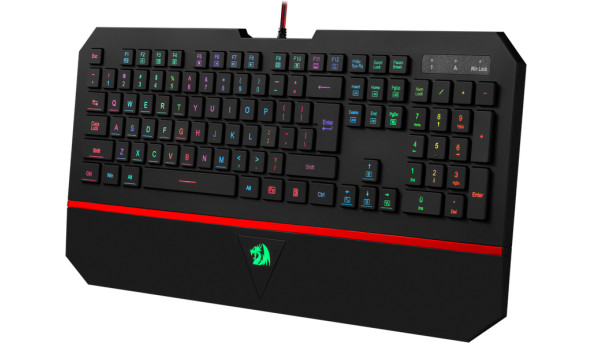 Клавіатура Redragon Karura2, ігрова, RGB, підставка, UKR, USB - 572489