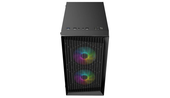 Корпус LogicConcept ATOS MESH+GLASS ARGB fans 3x120mm BLACK без БЖ mATX - 572511