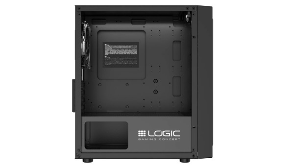 Корпус LogicConcept ATOS MESH+GLASS ARGB fans 3x120mm BLACK без БЖ mATX