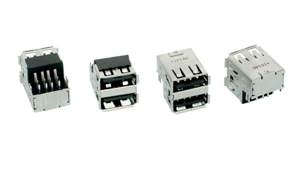 Роз'єм для ноутбука USB №35. Подвійний роз'єм USB Type A, нанесене маркування +10146