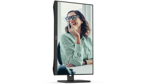 TFT 23.8" AOC 24P3CV, IPS, 75Hz, HDMI, DP,  USB-С, RJ-45, USB-hub, HAS, Pivot, колонки, чорний - 572697