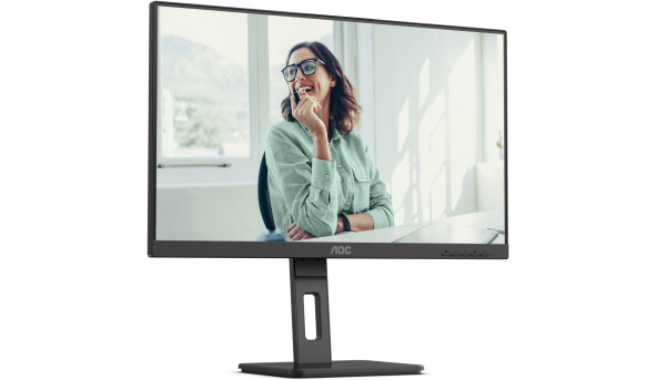 TFT 23.8" AOC 24P3CV, IPS, 75Hz, HDMI, DP,  USB-С, RJ-45, USB-hub, HAS, Pivot, колонки, чорний - 572697
