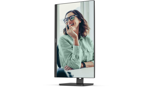 TFT 23.8" AOC 24P3CV, IPS, 75Hz, HDMI, DP,  USB-С, RJ-45, USB-hub, HAS, Pivot, колонки, чорний - 572697