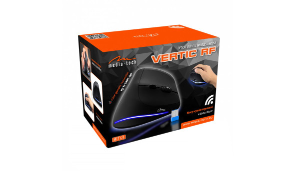 Мишка Media-Tech VERTIC, бездротова, 5кн., 2400dpi, чорна - 572867