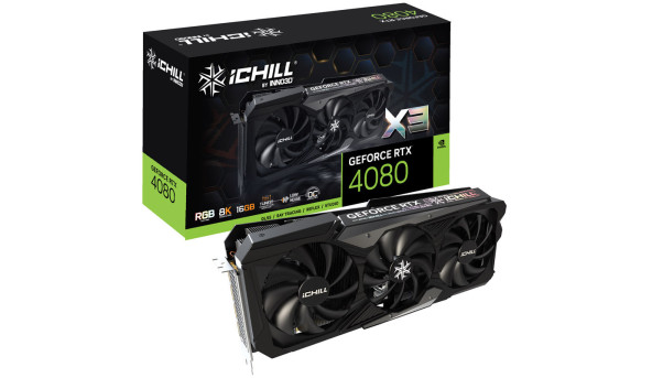 GeForce RTX4080 Inno3D iChill X3, 16GB GDDR6X, 256bit, PCI Express - 572915