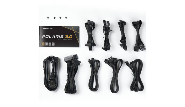 БЖ 850W Chieftec POLARIS 3.0 PPS-850FC-A3, 135 mm, 80+ GOLD, Cable management, retail