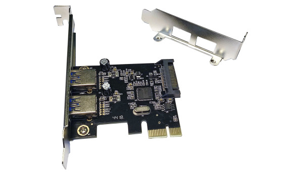 PCI-E Контролер USB3.0 (2ext. Molex) Low Profile Bracket, чіпсет ASM1042, RTL