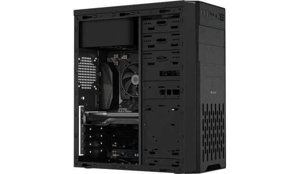 Корпус LogicConcept L2 USB 3.0x2+2.0x1 BLACK без БЖ ATX - 573260